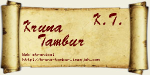 Kruna Tambur vizit kartica